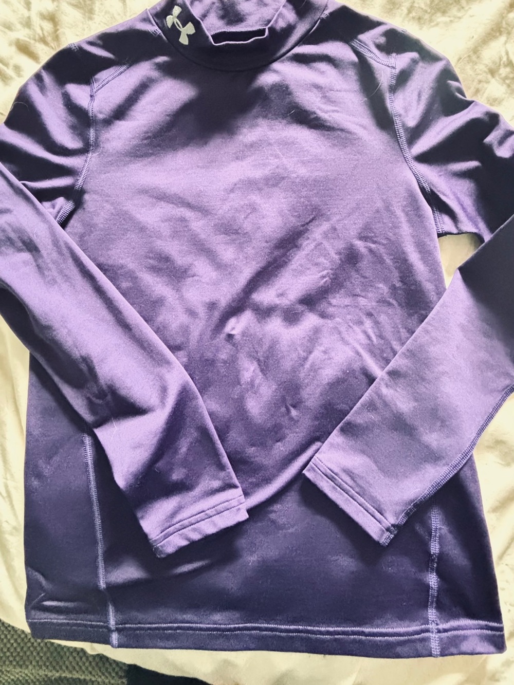 Under Armour Purple Long-Sleeve Turtleneck Performance Top